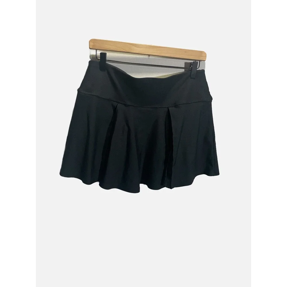 Under Armour Athletic Skirt Womens LG Black Pleated HeatGear Tennis Golf Skirt